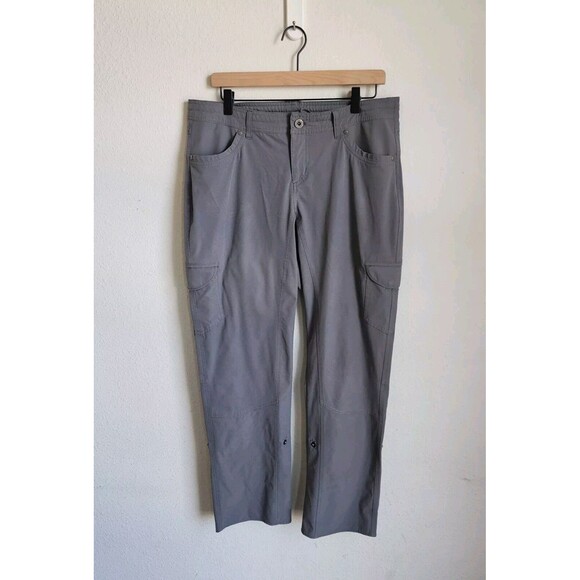 Kuhl Women's Freeflex Roll-up Cargo Pants 12 Reg Gray Drawstring Relaxed Fit - Picture 15 of 16